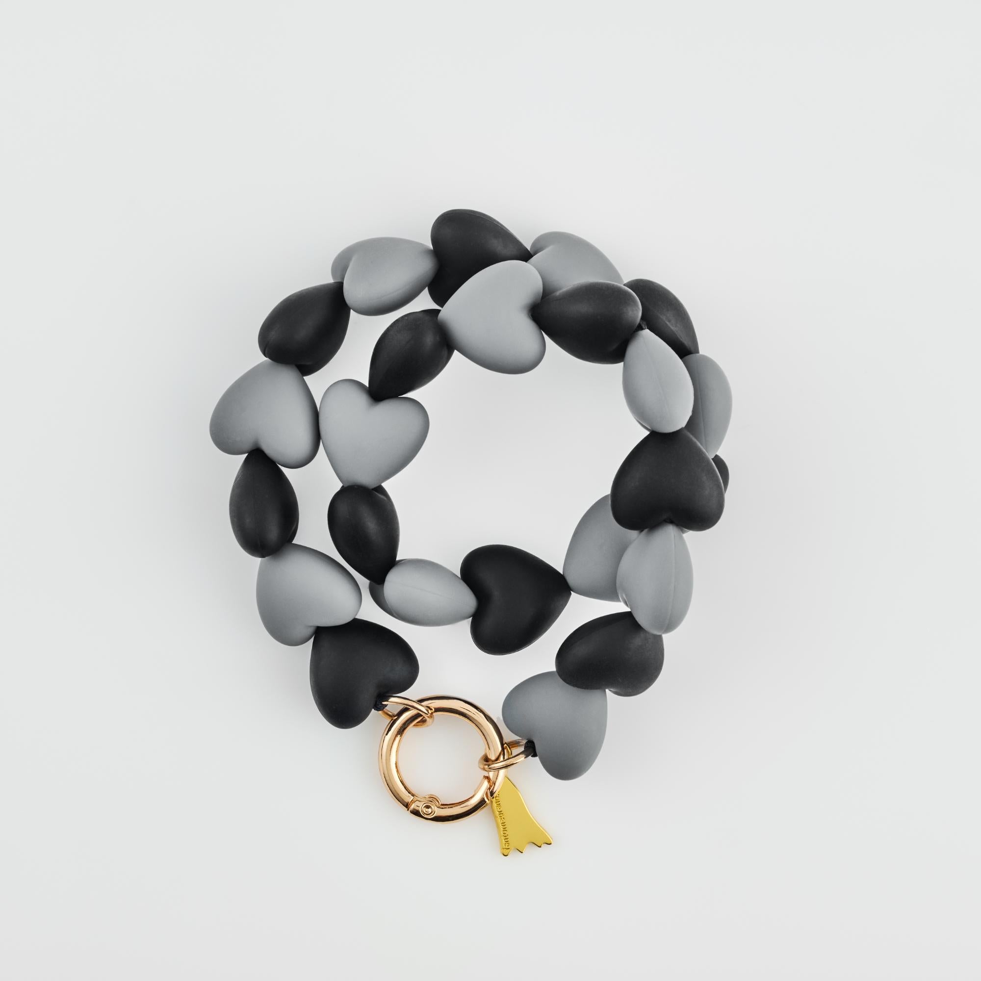 Puffy Love Hand Strap - Black + Grey