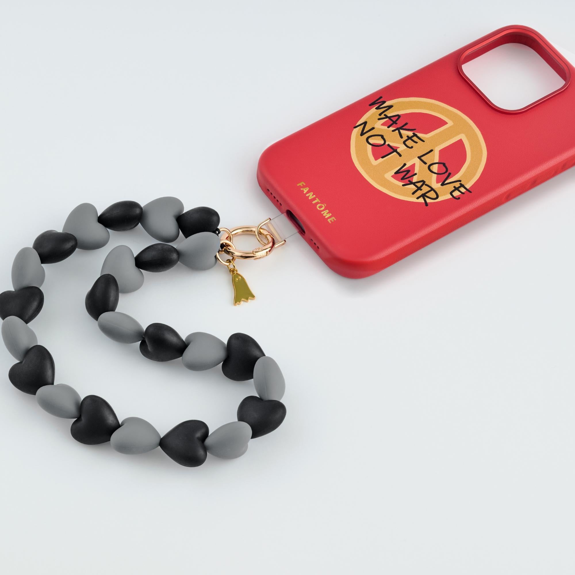 Puffy Love Hand Strap - Black + Grey