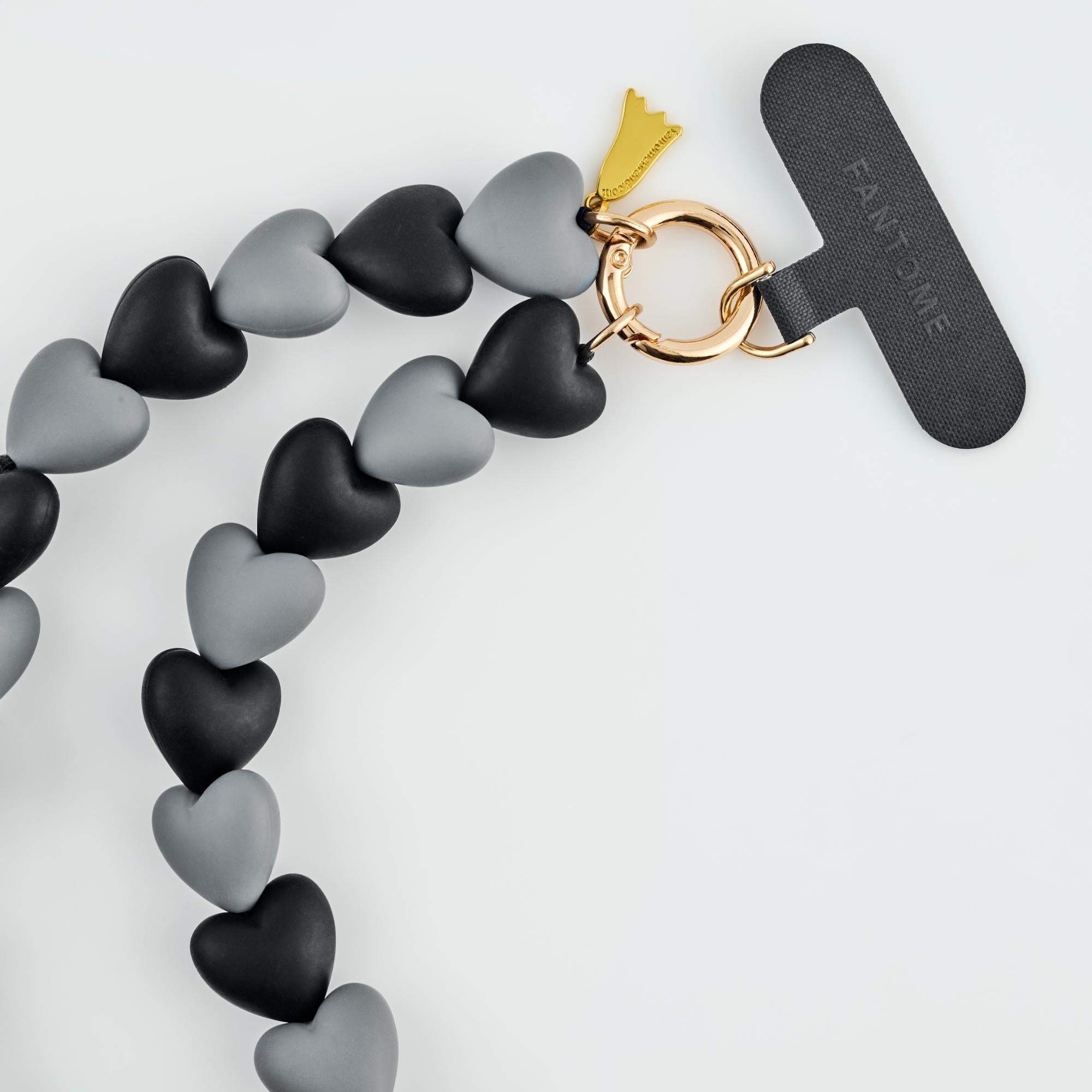 Puffy Love Hand Strap - Black + Grey
