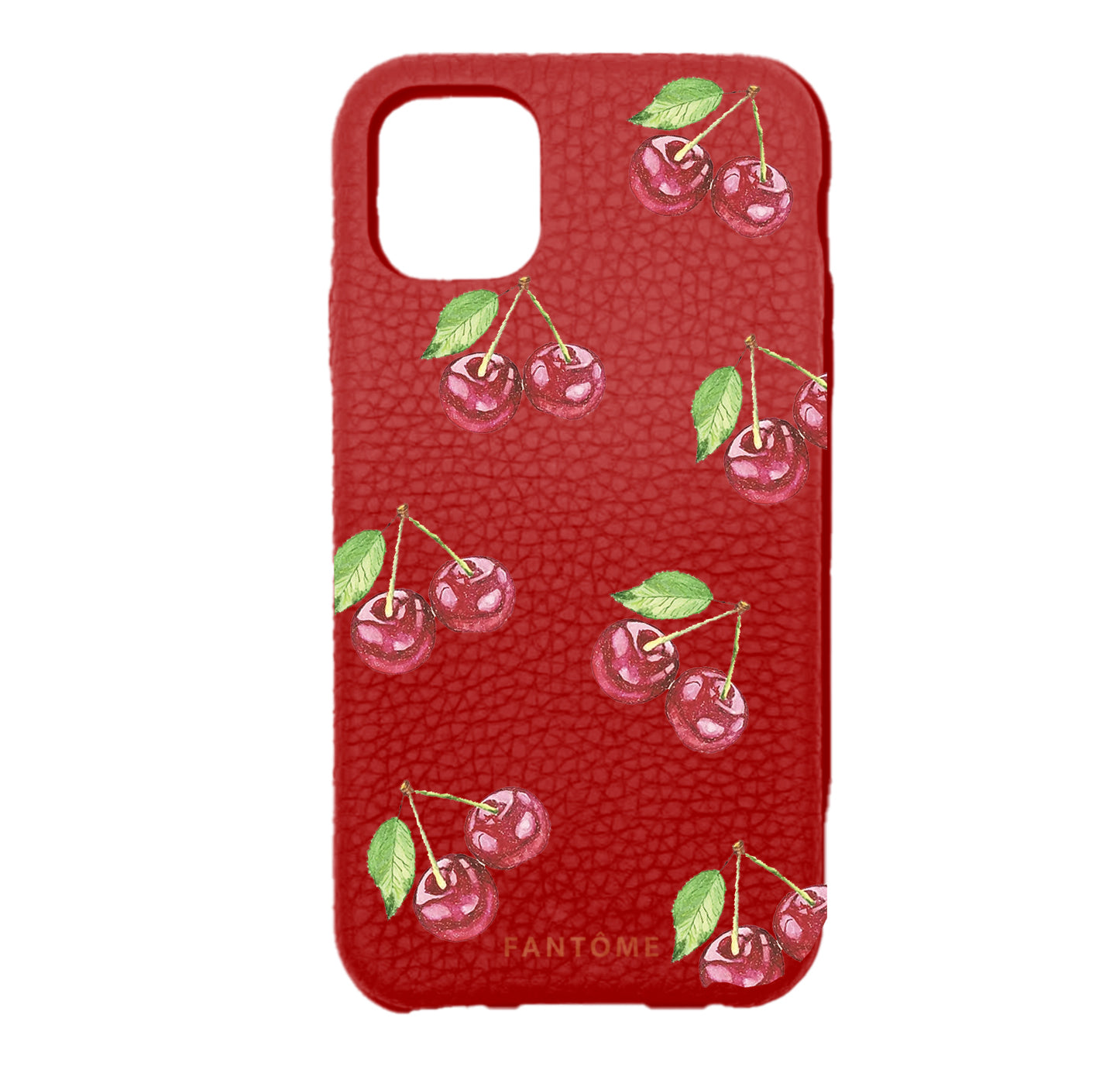 Cherry Leather iPhone case - Red