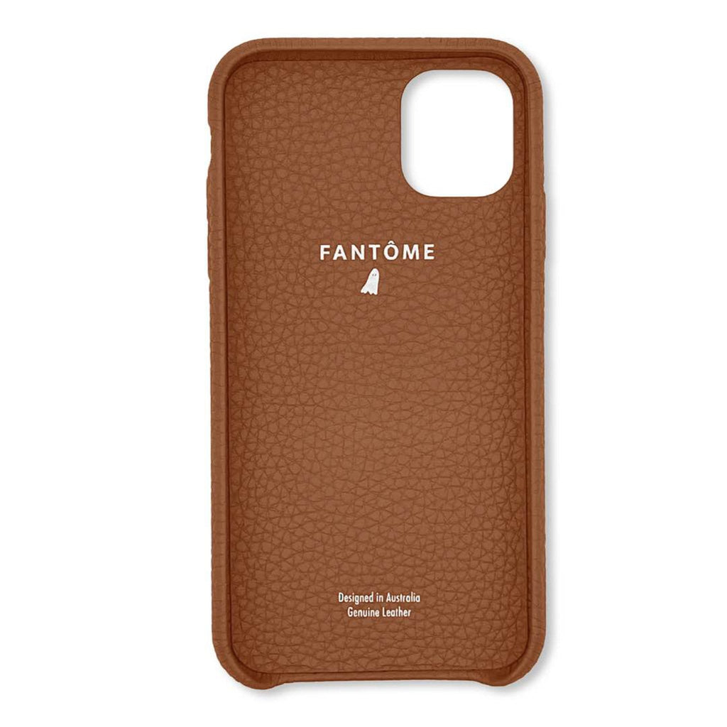FANTOME Brand Leather iPhone Case Classic Font and Ghost Sprinkles Leather iPhone Case
