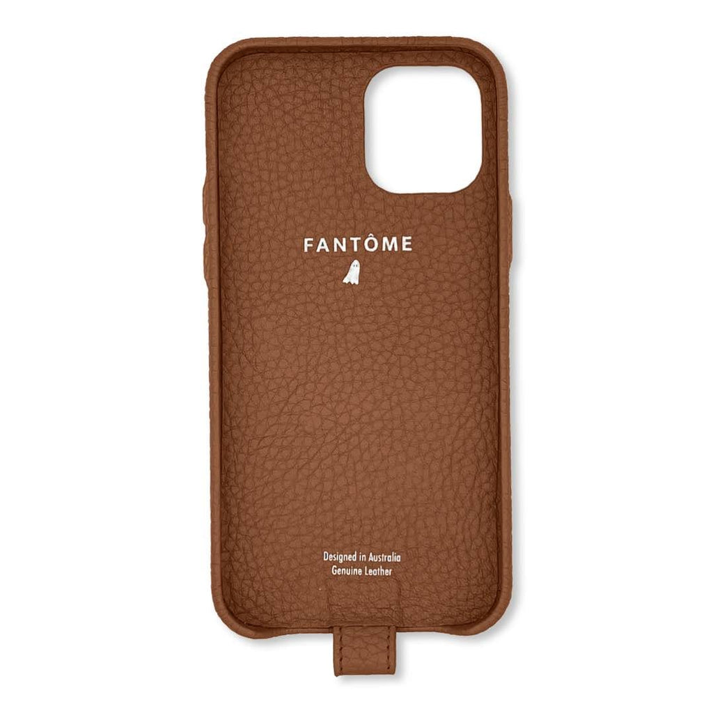 FANTOME Brand Leather Loop iPhone Case Classic Font and Ghost Sprinkles Leather Loop iPhone Case
