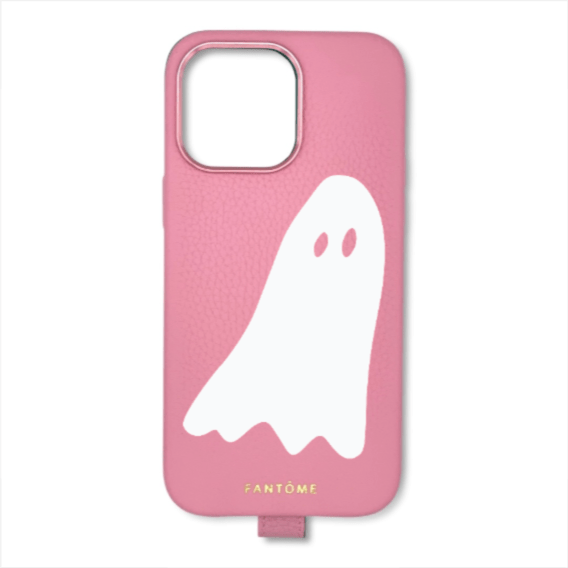 FANTOME Brand Leather Loop iPhone Case Ghost Icon Leather Loop iPhone Case