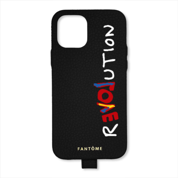 FANTOME Brand Leather Loop iPhone Case Make Love Not War - Love Revolution Leather Loop iPhone Case