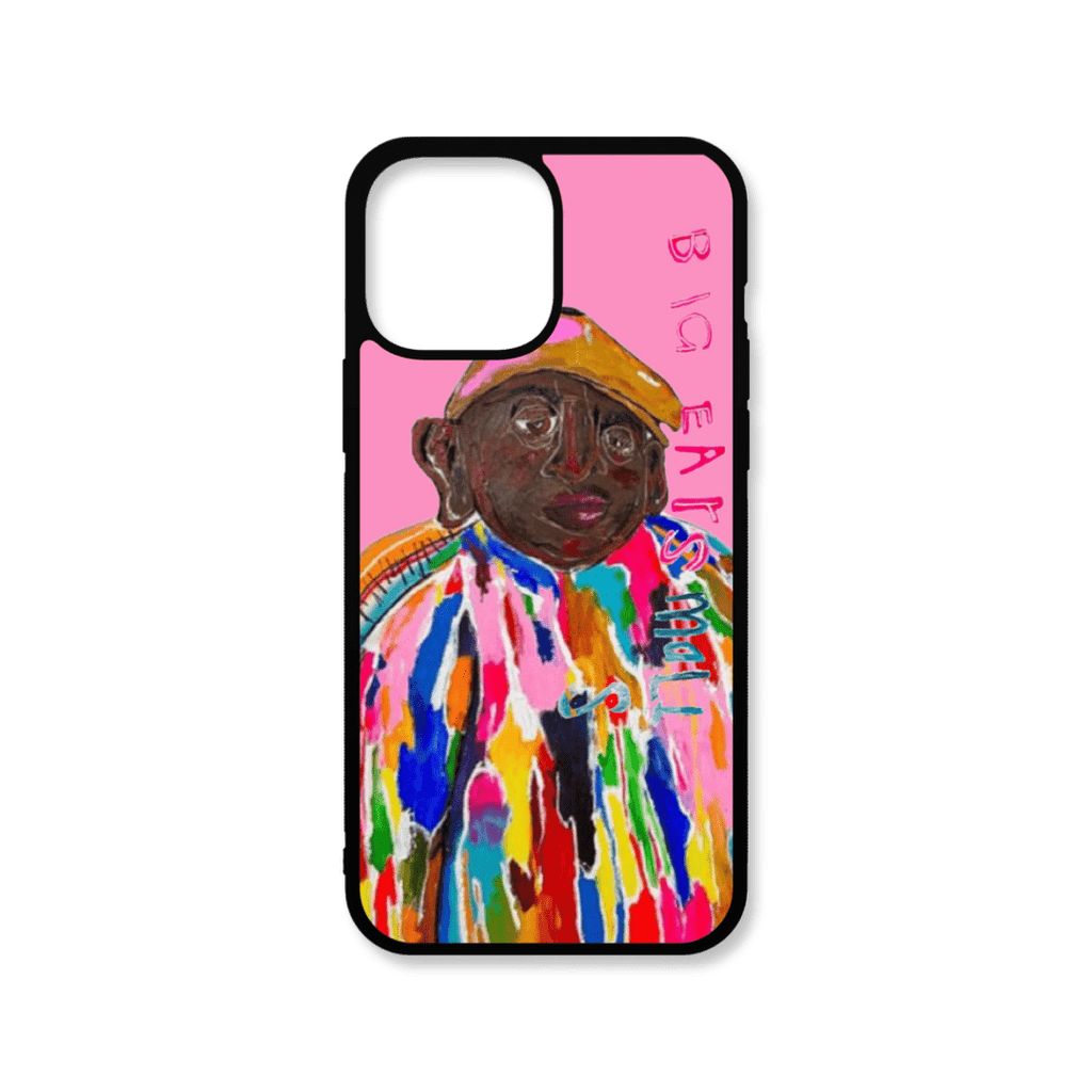 FANTOME Brand Nathan Paddison - 'big ears malls' - pink -  PU Leather iPhone Case